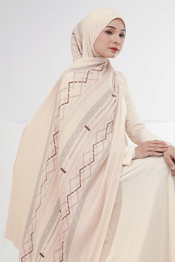 Hasna Lux Pleated 2.0 - Creamy